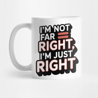 I'm Not Far Right, I'm Just Right – Bold Statement Mug